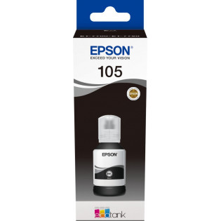 Epson 105 EcoTank -mustepullo, musta
