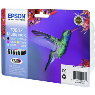 Epson T0807 -mustekasettipakkaus, 6 väriä