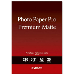 Canon PM-101 Premium Matte Photo Paper -valokuvapaperi, A3, 20 arkkia