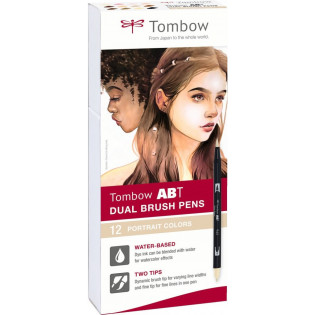 Tombow ABT Dual Brush Portrait -sivellinkynät