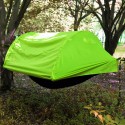 Hengekøye i teltform med myggnett og regntrekk