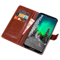 Flip cover suojakotelo Oukitel K12 älypuhelimelle erinomaisilla kortti- sekä setelitaskuilla monipuoliseen käyttöön.