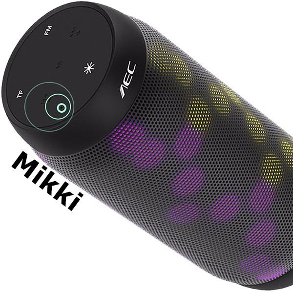 AEC NFC / Bluetoothkaiutin FMradiolla & LEDvaloilla 6W