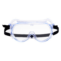 Naamiomalliset suojalasit silmien suojaksi. Nämä suojalasit on tehty estämään suoria roiskeita silmille.