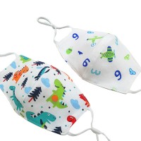 Kahden kappaleen paketissa tuleva kuviollinen lasten kangasmaski on mieluisa pitää kasvoilla. Kuviointi kestää 100 asteen keittämistä ja on uudelleenkäytettävä.