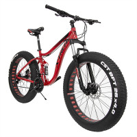 Heldämpade X-TREME TITAN är en tuff fatbike med grova 4-tumsdäck. En cykel gjord för hård användning årets alla årstider.