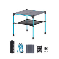 Naturehike sammenklappeligt campingbord er et praktisk campingbord, der nemt kan samles. Bordet vejer 0,84 kg og er kun 38 x 10 x 10 x 10 cm, når det er foldet sammen.