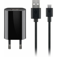 Pieni ja tehokas 5 W:n seinälaturi ja 1 metrin Micro-USB 2.0 -kaapeli lataamiseen ja tiedonsiirtoon esimerkiksi matkapuhelimeen tai tablettiin.