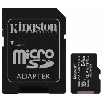 Kingstonin 64GB Canvas Select Plus microSD-kortti tarjoaa suuren tallennustilan ja jopa 100Mt/s lukunopeuden.