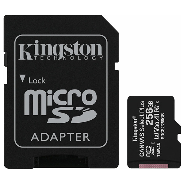 Kingston 256GB Canvas Select Plus microSD-muistikortti