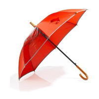 Slitstarkt paraply som skyddar dig när det regnar och snöar som värst. En reflekterande remsa på kanten gör att du syns bra i mörkret för extra säkerhet.