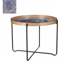 Enne Interior Catrine-bordet har ett unikt blått trämönster som ger både en fantastisk look till inredningen och mer bänkutrymme som bricka och sidobord.