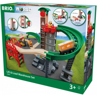 BRIO World 33887 - Nosta ja lastaa -varastosetti