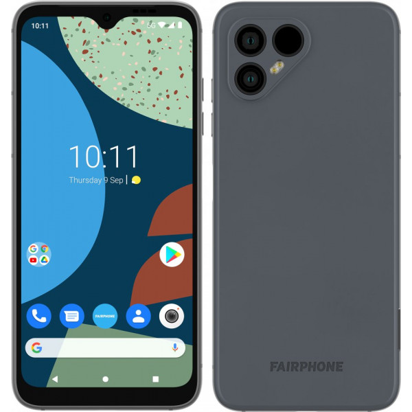 Fairphone 4 5G -puhelin, 128/6 Gt, harmaa