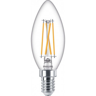 Philips Warm Glow LED -ljus, E14, 2200-2700 K, 340 lm, dimbar, klar yta