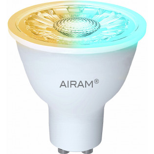 Airam SmartHome PAR16 -älylamppu, GU10, RGB, 345lm, 2700-6500K, WiFi, 2-pack
