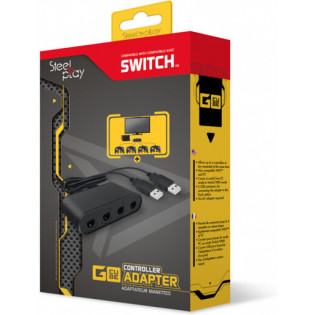 Steelplay GameCube Controller Adapter -neliporttinen adapteri, Switch