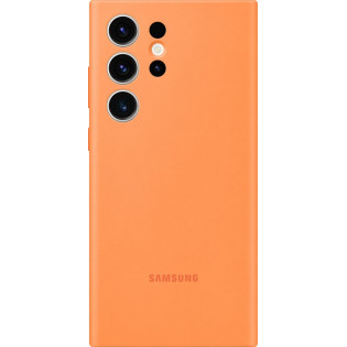 Samsung Galaxy S23 Ultra Silicone Cover -suojakuori, oranssi