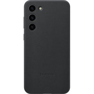 Samsung Galaxy S23+ Leather Cover -suojakuori, musta