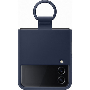 Samsung Galaxy Z Flip4 Silicone Cover with Ring, Navy