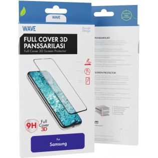 Wave Full Cover -panssarilasi, Samsung Galaxy S20, musta