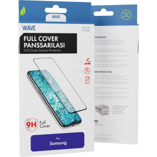 Wave Full Cover -panssarilasi, Samsung Galaxy A34 5G, musta kehys