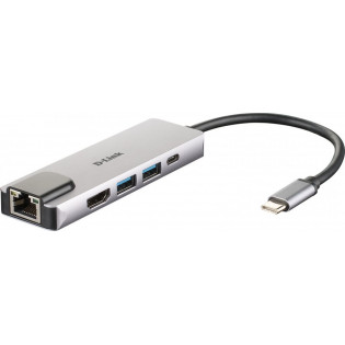 D-LINK DUB-M520 5-in-1 USB-C 30 -hubi HDMI/ethernet -sovitin, D-Link