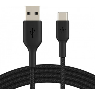 Belkin BOOST CHARGE™ USB-A - USB-C kaapeli punottu, 3m, musta