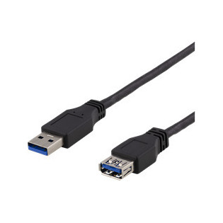 DELTACO USB 3.1 Gen 1 -jatkokaapeli, 2 m
