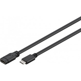 Goobay USB-C - USB-C 3.1 Gen 1 -jatkokaapeli, 1 m