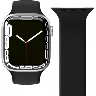 Vonmählen Solo Loop -silikoniranneke, Apple Watch 38 / 40 / 41, S-koko, musta