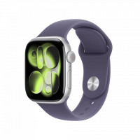 Apple Watch Series 11 (GPS) 42 mm hopea alumiinikuori ja usvanvioletti urheiluranneke, S/M