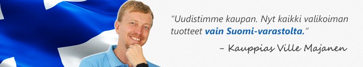 Tuotteet vain Suomi-varastolta